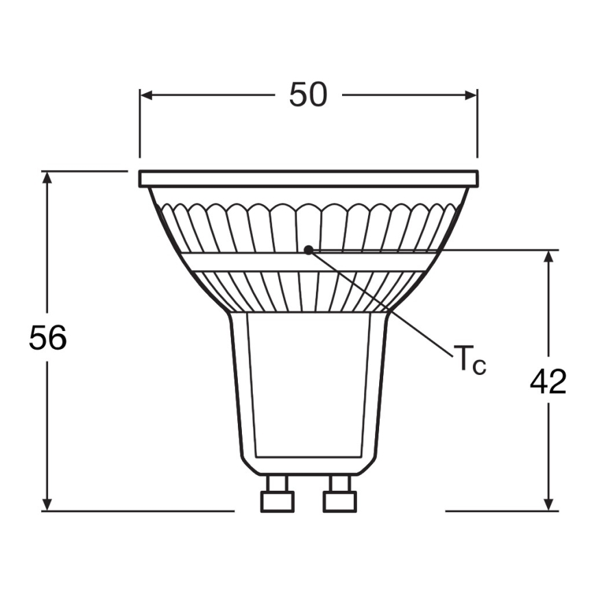 LED рефлекторная лампа PAR16 GU10/4,3 Вт/230 В 4000 К 120° - Ledvance