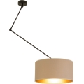 LED регульована люстра на штанзі GORTA 1xE27/60W/230V бежевий/золотий
