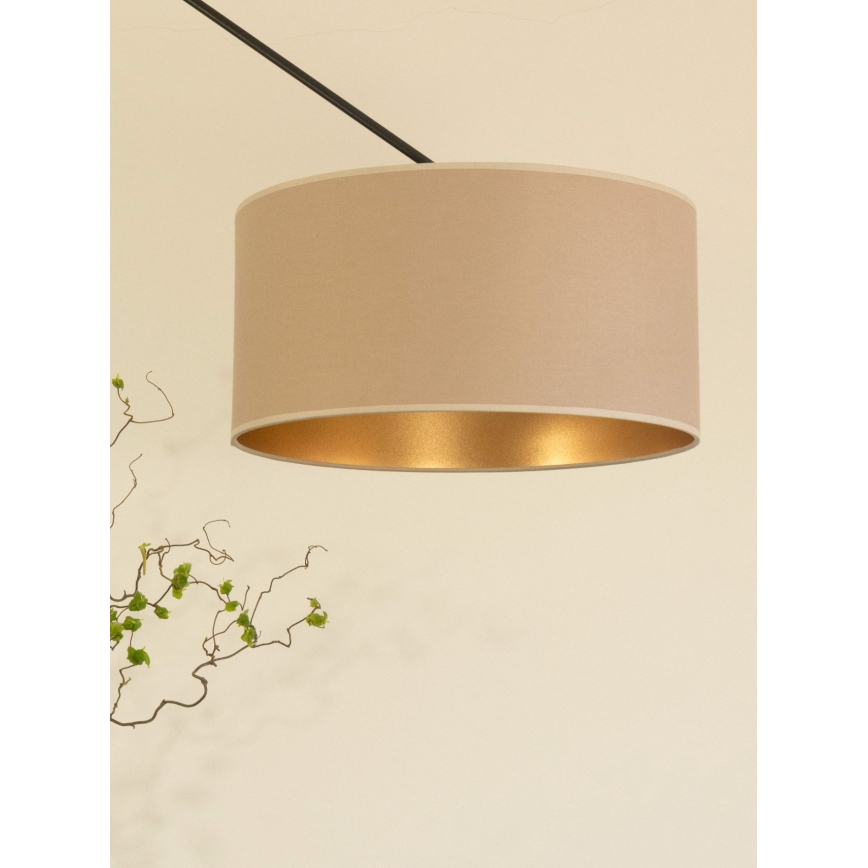 LED регульована люстра на штанзі GORTA 1xE27/60W/230V бежевий/золотий