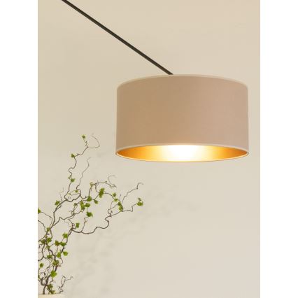 LED регульована люстра на штанзі GORTA 1xE27/60W/230V бежевий/золотий