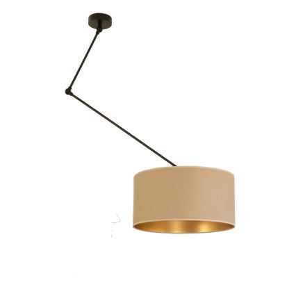 LED регульована люстра на штанзі GORTA 1xE27/60W/230V бежевий/золотий