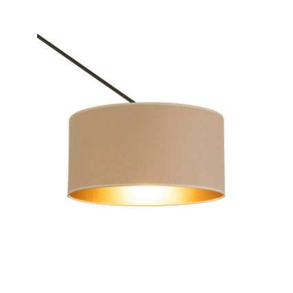 LED регульована люстра на штанзі GORTA 1xE27/60W/230V бежевий/золотий