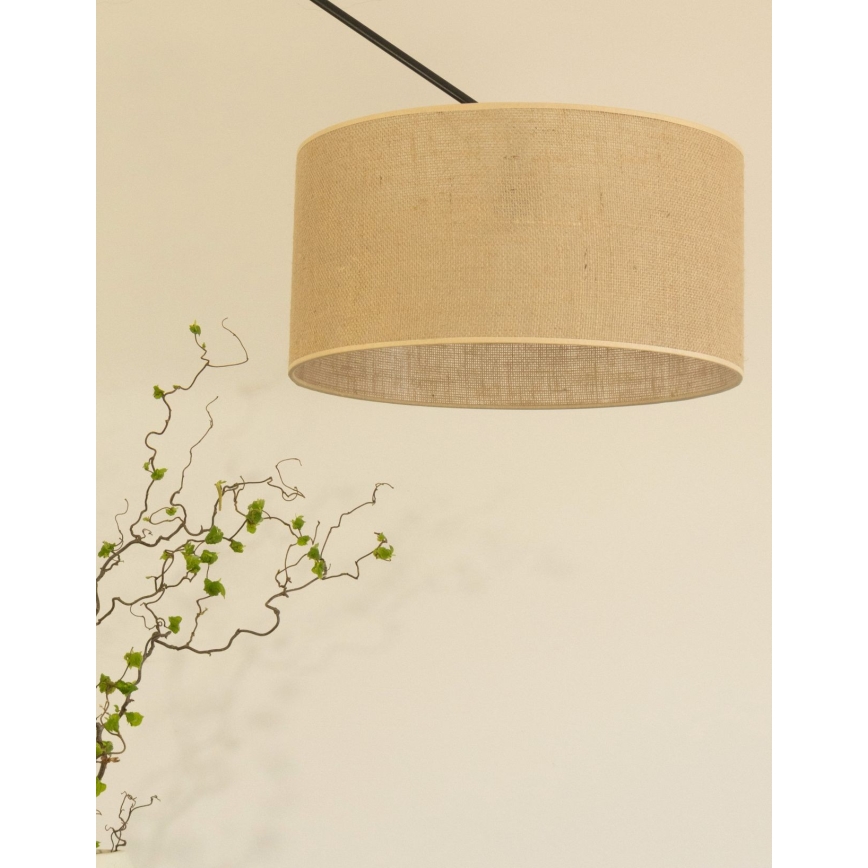 LED регульована люстра на штанзі GORTA 1xE27/60W/230V джут