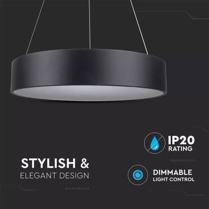 LED регульована люстра на тросі LED/20W/230V
