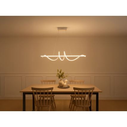 LED регульована люстра на тросі LED/50W/230V 3000-6500K 100 cm + пульт дистанційного керування