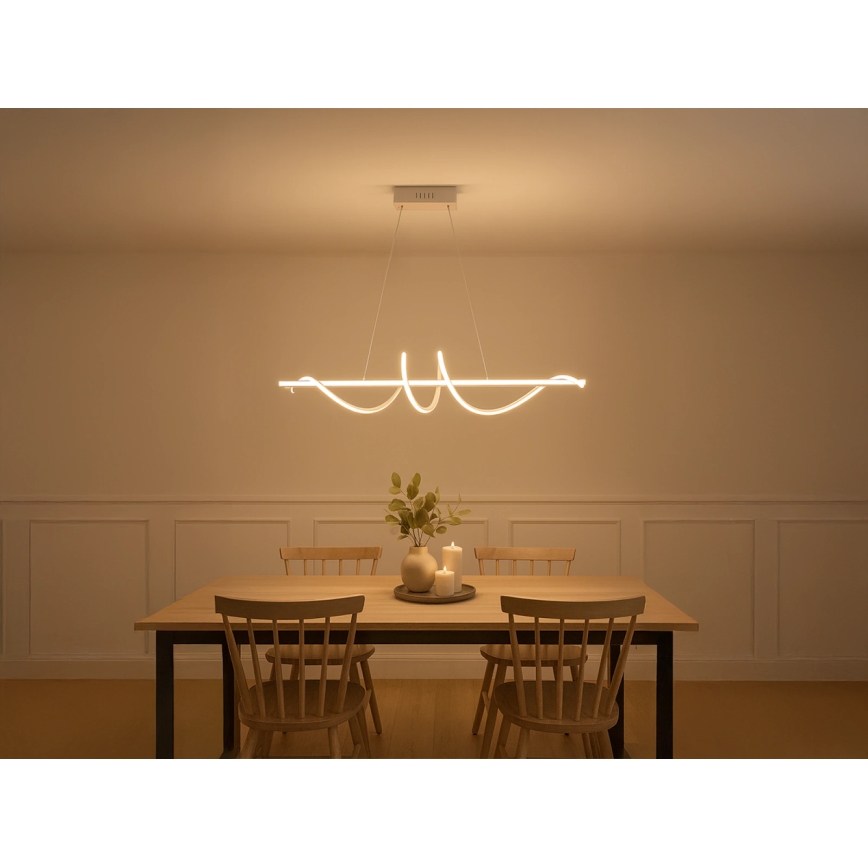LED регульована люстра на тросі LED/50W/230V 3000-6500K 100 cm + пульт дистанційного керування