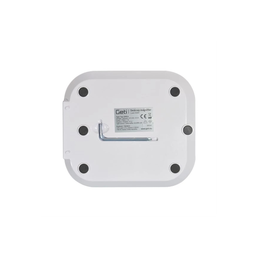 LED регульована настільна лампа зі збільшувальним склом LED/7W/230V 6500K біла