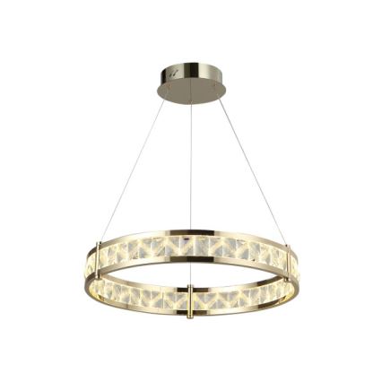 Світлодіодна регульована кришталева люстра на тросі ENRIQUE LED/40W//230V 3000-6000K діаметр 60 см + дистанційне керування