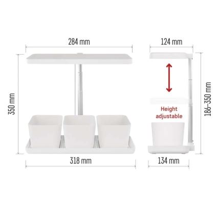 LED регульована внутрішня лампа для вирощування рослин GROW LED/7W/5V