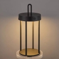 LED регульована зовнішня акумуляторна сенсорна настільна лампа GENTLE LED/1,5W/3,7V 3000 mAh IP44 чорна