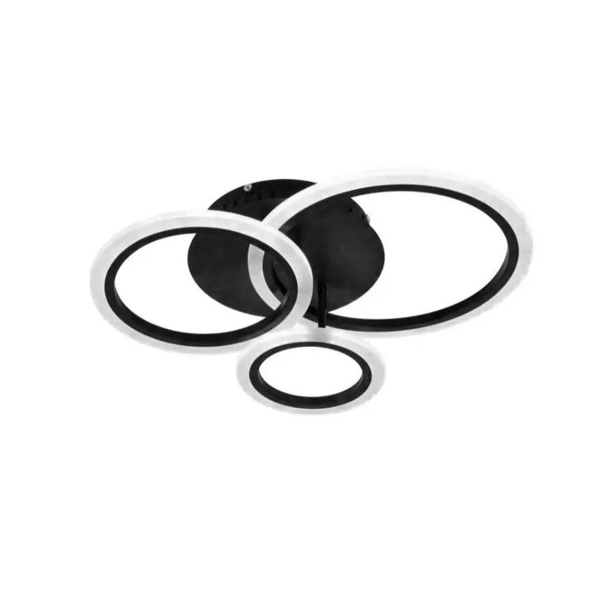 Світлодіодна регульована накладна люстра LED/40W/230V 3000-6500K чорна + дистанційне керування