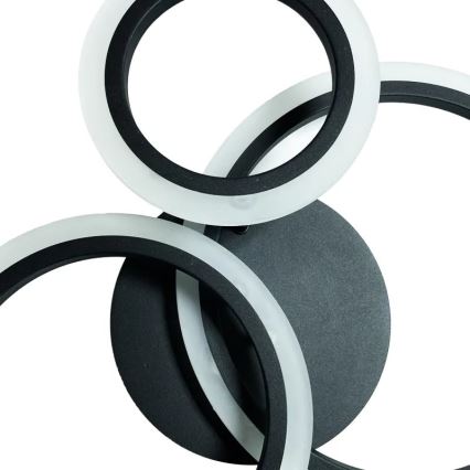 Світлодіодна регульована накладна люстра LED/40W/230V 3000-6500K чорна + дистанційне керування