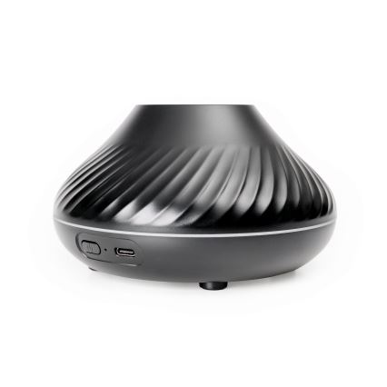 LED RGB Аромадифузор з імітацією полум'я LED/6,5W/5V 130 мл чорний