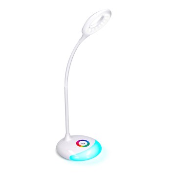 LED RGB Акумуляторна настільна лампа з регулятором яскравості LED/5W/5V 1800 mAh