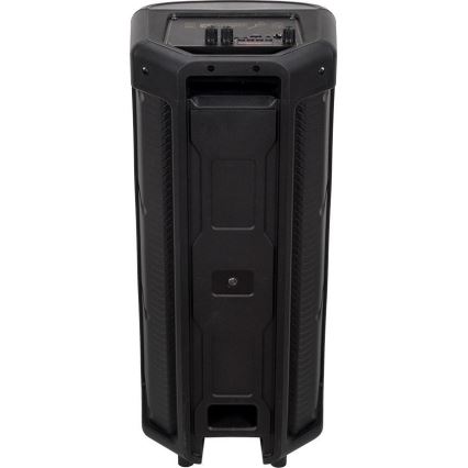 LED RGB акустична система з мікрофоном, акумуляторна 600 Вт/2400 мАг + пульт дистанційного керування