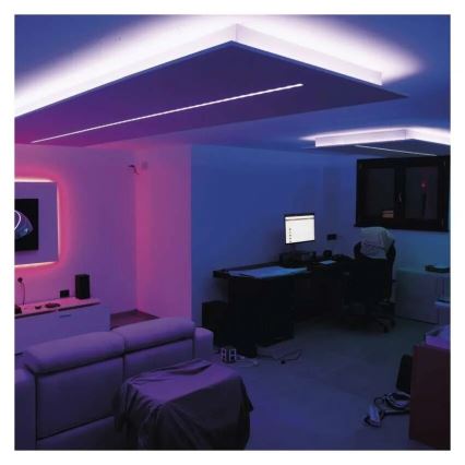 LED RGB+CCT Стрічка з регулюванням яскравості GOSMART LED/11W/230V 2 м 2700-6500K IP44 Wi-Fi + пульт дистанційного керування