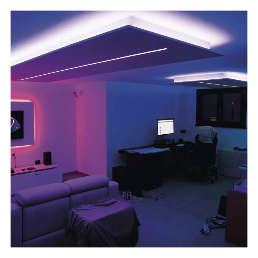 LED RGB+CCT Стрічка з регулюванням яскравості GOSMART LED/11W/230V 2 м 2700-6500K IP44 Wi-Fi + пульт дистанційного керування