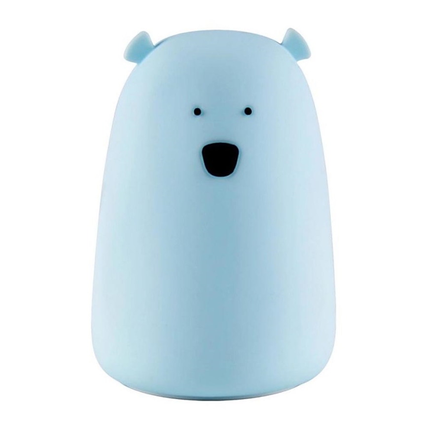 LED RGB Дитяча сенсорна лампа BEAR LED/0,8W/5V синій