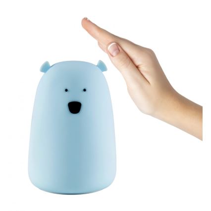 LED RGB Дитяча сенсорна лампа BEAR LED/0,8W/5V синій