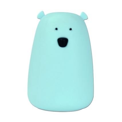 LED RGB Дитяча сенсорна лампа BEAR LED/0,8W/5V синій