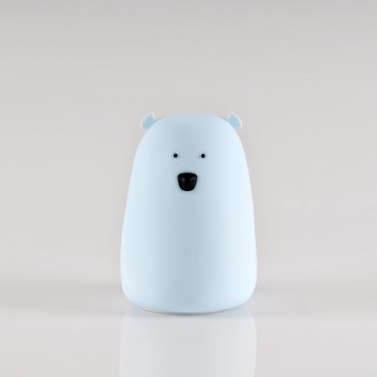 LED RGB Дитяча сенсорна лампа BEAR LED/0,8W/5V синій
