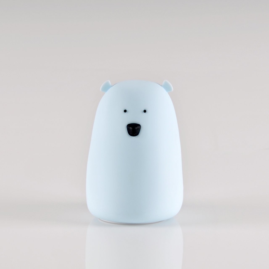 LED RGB Дитяча сенсорна лампа BEAR LED/0,8W/5V синій
