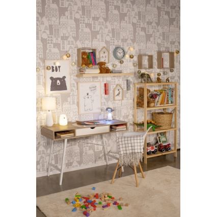 Світлодіодна RGB дитяча сенсорна лампа BEAR LED/0,8W/5V біла + USB