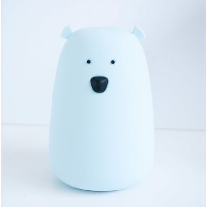 Світлодіодна RGB дитяча сенсорна лампа BEAR LED/0,8W/5V біла + USB