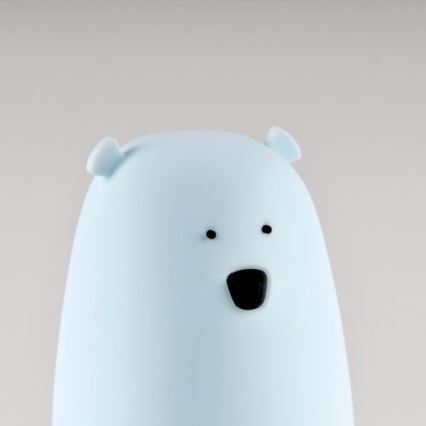 Світлодіодна RGB дитяча сенсорна лампа BEAR LED/0,8W/5V синя
