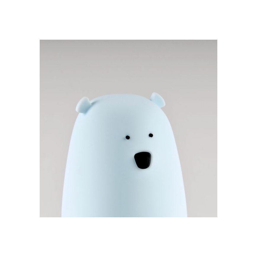 Світлодіодна RGB дитяча сенсорна лампа BEAR LED/0,8W/5V синя