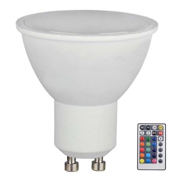 LED RGB лампочка з регулюванням яскравості GU10/4,8W/230V 3000K + дистанційне керування