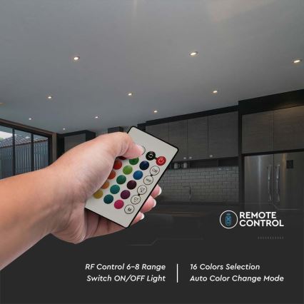 LED RGB лампочка з регулюванням яскравості GU10/4,8W/230V 3000K + дистанційне керування
