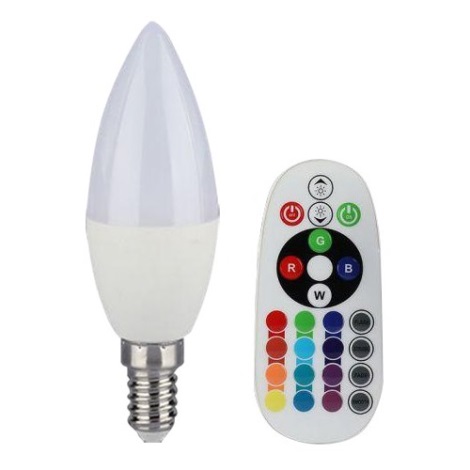 LED RGB Лампочка з регулюванням яскравості E14/3,5W/230V 6400K + ДК