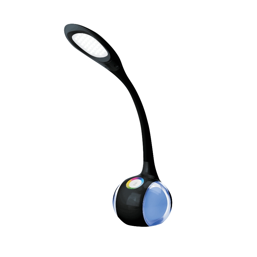 LED RGB Настільна лампа з регулюванням яскравості  LED/7W/230V чорний
