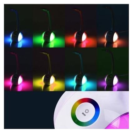 LED RGB Настільна лампа з регулюванням яскравості LED/7W/230V рожевий