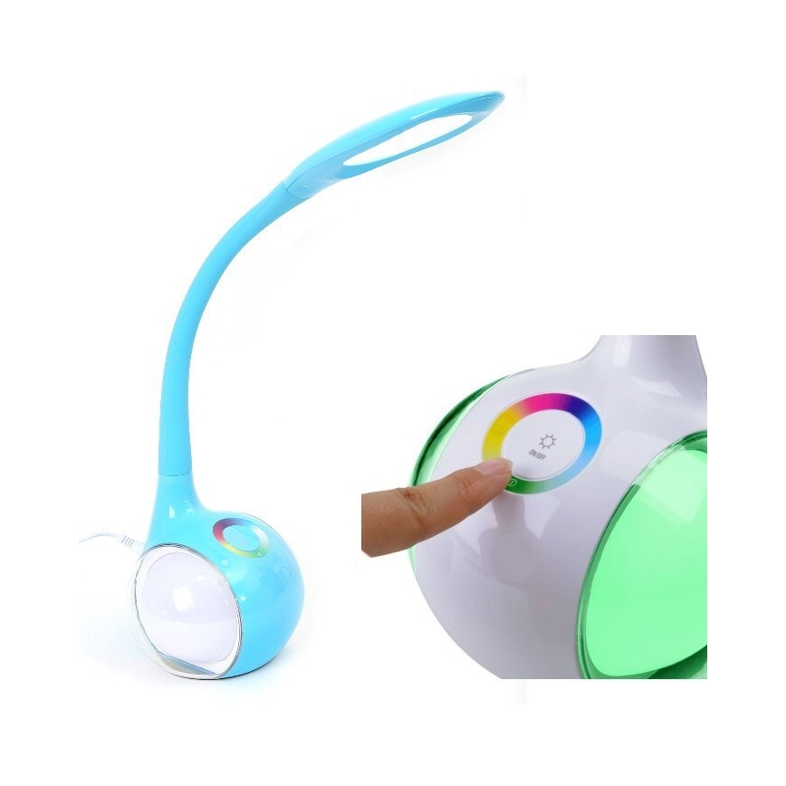 LED RGB Настільна лампа з регулюванням яскравості LED/7W/230V синій