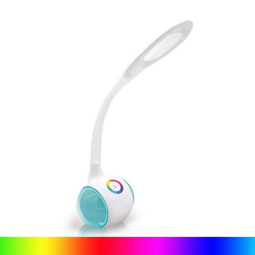 LED RGB Настільна лампа з регульованою яскравістю LED/5W/5V 2400 mAh
