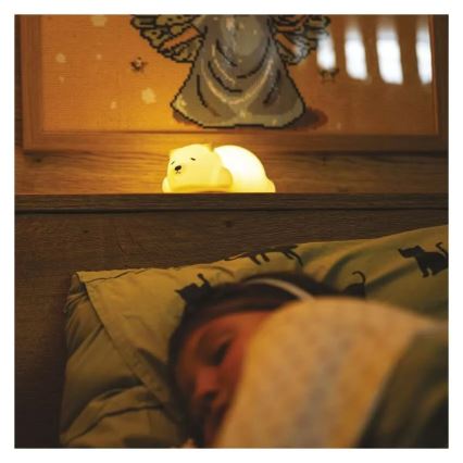 RGB‑світлодіодний перезаряджуваний сенсорний нічник 3,7 В 1200 мА·год — ведмедик