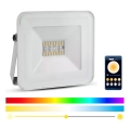 LED RGB Прожектор LED/20W/230V IP65 білий