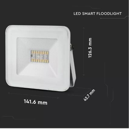 LED RGB Прожектор LED/20W/230V IP65 білий