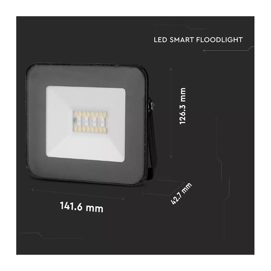 LED RGB Прожектор LED/20W/230V IP65 чорний