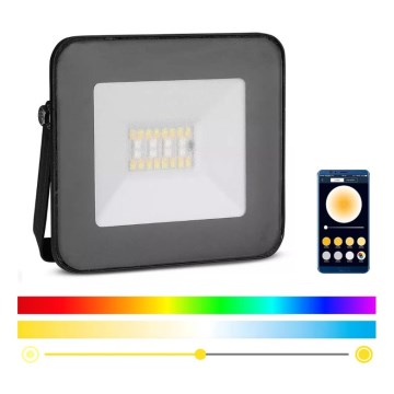 LED RGB Прожектор LED/20W/230V IP65 чорний