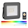 LED RGB Прожектор LED/20W/230V IP65 чорний
