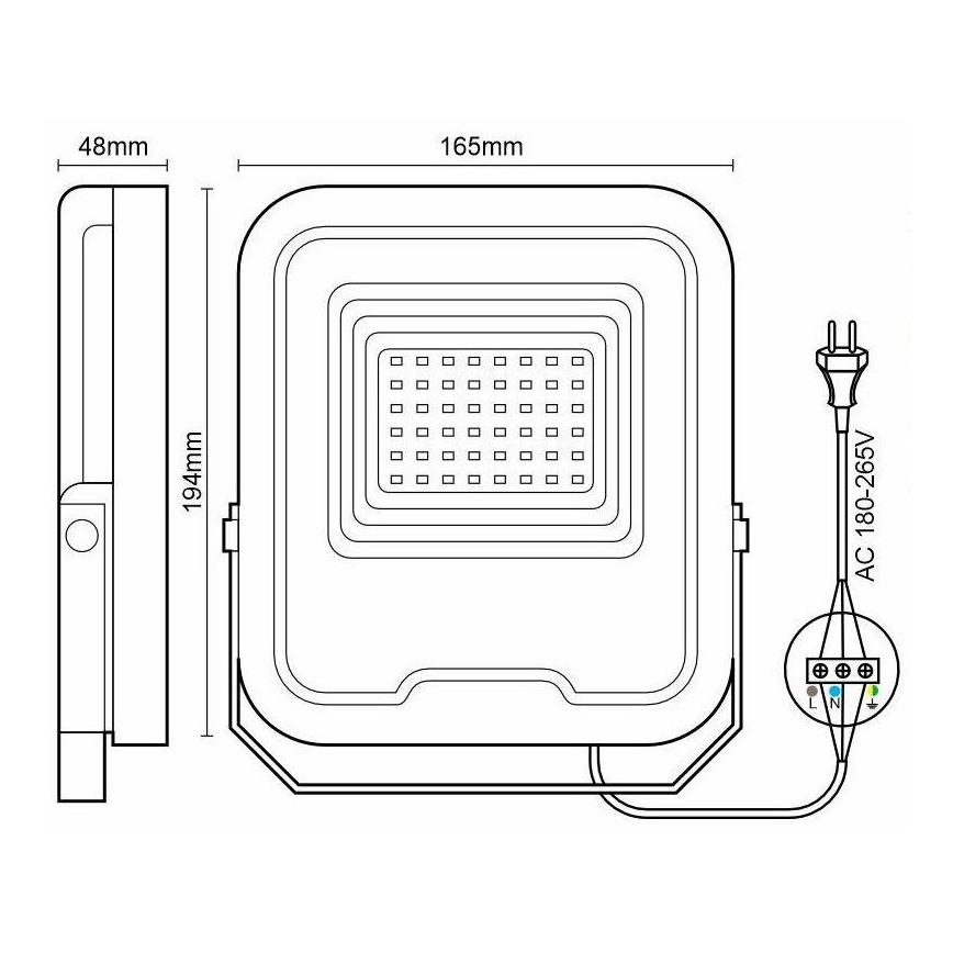 LED RGB Прожектор з регулюванням яскравості LED/30W/230V 3000K-6500K Wi-Fi Tuya IP65