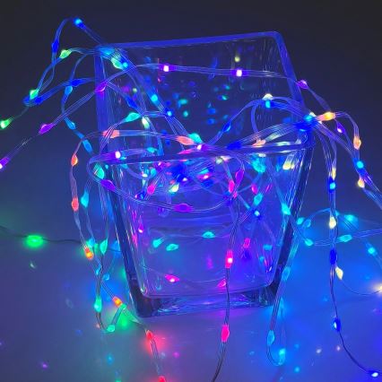 LED RGB Різдвяна гірлянда LED/10W/5V 10 м USB + пульт дистанційного керування