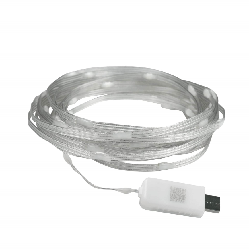 LED RGB Різдвяна гірлянда LED/10W/5V 10 м USB + пульт дистанційного керування