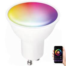 LED RGB Розумна лампочка з регулюванням яскравості GU10/5W/230V 2700-6500K Wi-Fi Tuya