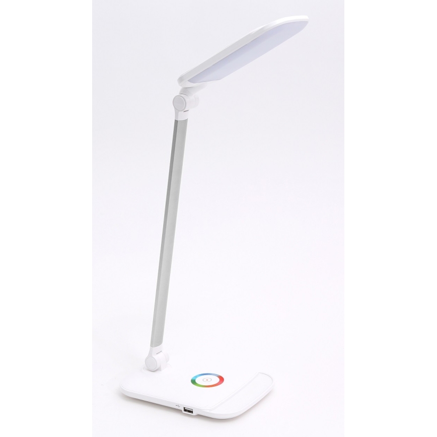 LED RGB Сенсорна настільна лампа з регулюванням яскравості LED/18W/230V + USB