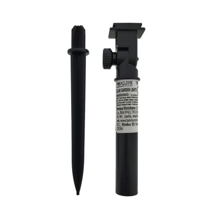 LED RGB сонячний світильник 10xLED/1,2V 300 mAh IP44 чорний