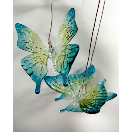 LED RGB сонячний світильник 6xLED/1,2V 300 mAh IP44 метелик